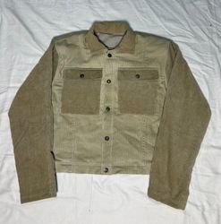 Upcycled corduroy jackets with patch style pocket
