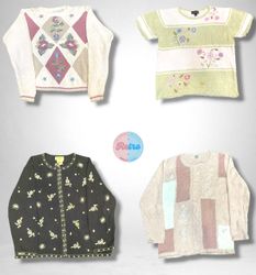 Vintage/Y2K Soft Bloom Knits (E)