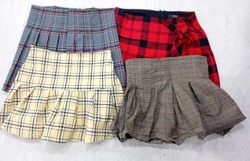 IQ0907 Y2K Plaid Princess Edit Skirts