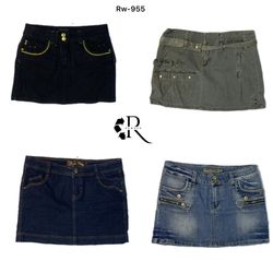 Y2K IT Girl Denim Micro Mini Skirt (RW-955)