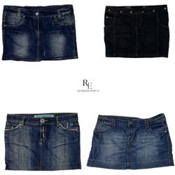 Y2K IT Girl Era Denim Mini Skirts (RE-2208)