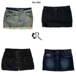 Y2K Britney Era Denim Mini Skirts (RW-958)