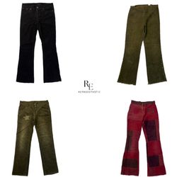 Y2K Unique Corduroy Flared Pants (RE-2217)