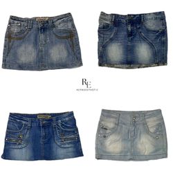 Y2K Brithny Era Denim mini skirts (RE-2219)
