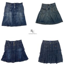 Y2K Paris Hilton Denim Midi Skirts (RE-2226)