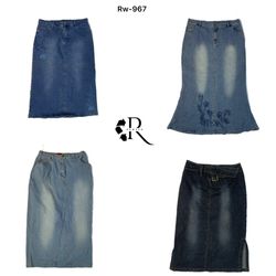 Y2K IT Girl Denim long Skirt (RW-967)