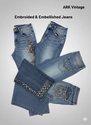 Pacchetto di Jeans in Denim Ricamati / Decorati