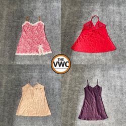 Y2K Lingeriecore Slip Bundle | Satin, Spitze & krä..