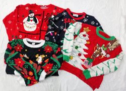 IQ0913 Y2K  Ugly-Cute Christmas Edit Sweaters