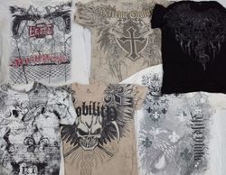 CR5351 Vintage Rock & Skull Printed T-Shirts