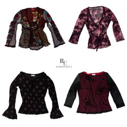 Y2k Mix Printed Long sleeve Tops (RE-2228)