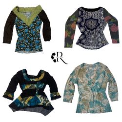 Tops à manches longues imprimés Y2K (RW-981)