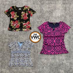 Y2K Patterned Blouses & Knit Tops Bundle 💐 Floral..