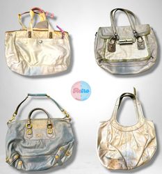 Y2k Coach Iridescent and Pewter Handbags (E)