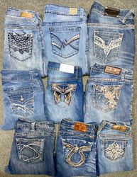 Y2K embroidered jeans
