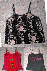 SS #010Vintage 90s y2K 00s Cami Top Silk Print Gra..