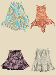 Vintage 90s/Y2K Paisley Print Asymmetrical Skirt (..