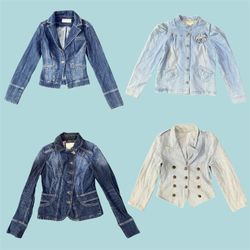 Y2K Denim Blazer Jacket (TS-1149)