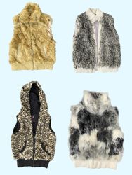 Y2K Fluffy Faux Fur Vest (TS-1151)