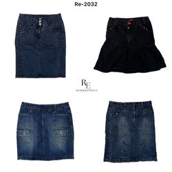 Y2K Britney Era Denim Midi Skirt(RE-2032)