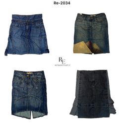 Y2K IT Girl Denim Midi Skirts (RE-2034)