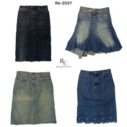Y2K Britney Era Denim Midi Skirts (RE-2037)