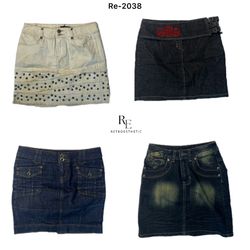 Y2K Britney Era Denim Mix Skirts (RE-2038)