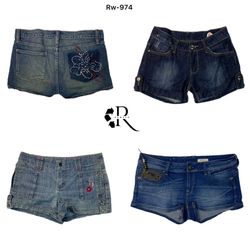 Y2K IT Girl Denim Mini Shorts (RW-974)