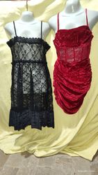 Vestido de veludo quente