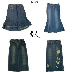 Y2K Britney Era Denim Maxikleider (RW-987)