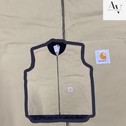 Rework style Carhartt cream colour Vest