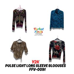FFV-0091 Y2K PULSE LIGHT BLOUSES À MANCHES LONGUES