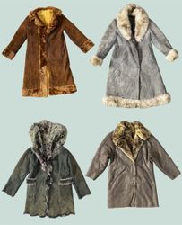 Manteaux afghans en fausse fourrure Y2K (TS-1158)