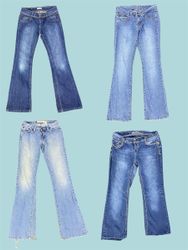 Vintage Y2K Denim Dreams: Low-Rise Flare Jeans (TS..