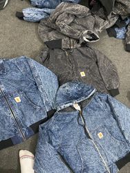 Vintage Carhartt Reworked Style Acid Washed Blue a..