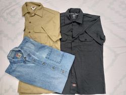 CRZ0173 Vintage Classic Dickies Men’s Button-Up Sh..