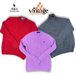 VPX202 Ralph Lauren Cable Knit / Quarter Zip Sweat..
