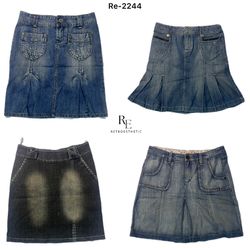Y2K Paris Hilton Denim Midi Skirts (RE-2244)
