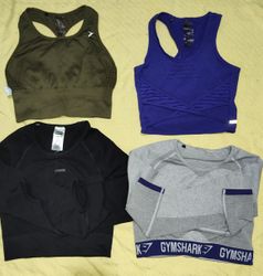 Gym shark tops and shorts