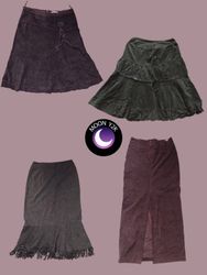 Jupes d'hiver aux teintes terreuses Y2K (M-722)