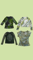 Y2k Olive Core blouse (M-146)