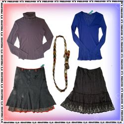 Street Style Babe- Tops en maille, jupes et ceintu..