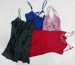 IQ0927 Y2K Retro Satin Slip Tops