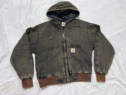 Jaqueta verde oliva acid washed Rework Style Carha..