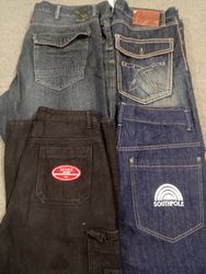 HD1190 Pantaloni Jeans Baggy da Uomo Designer