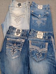 HD1184 Borsa da uomo Jeans Baggy Rock Revival