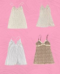 Vestito in chiffon con bordino in pizzo vintage 90..