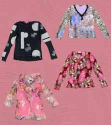 Vintage 90s Funky Patterned Top(TS:1128)