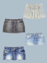 Y2K Vintage Denim Mini Skirt(TS:1130)