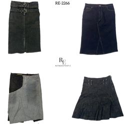 Y2K Denim Midi Skirts(RE-2266)